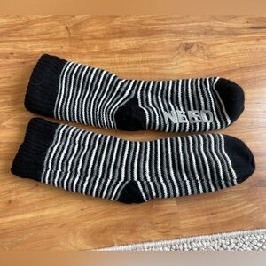 Black and White Striped Women’s Socks